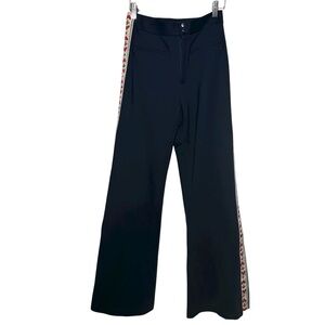 The Upside Women’s Navy Meribel Ria Flared Heart Side Seam Trim Track Pants-Sz 4